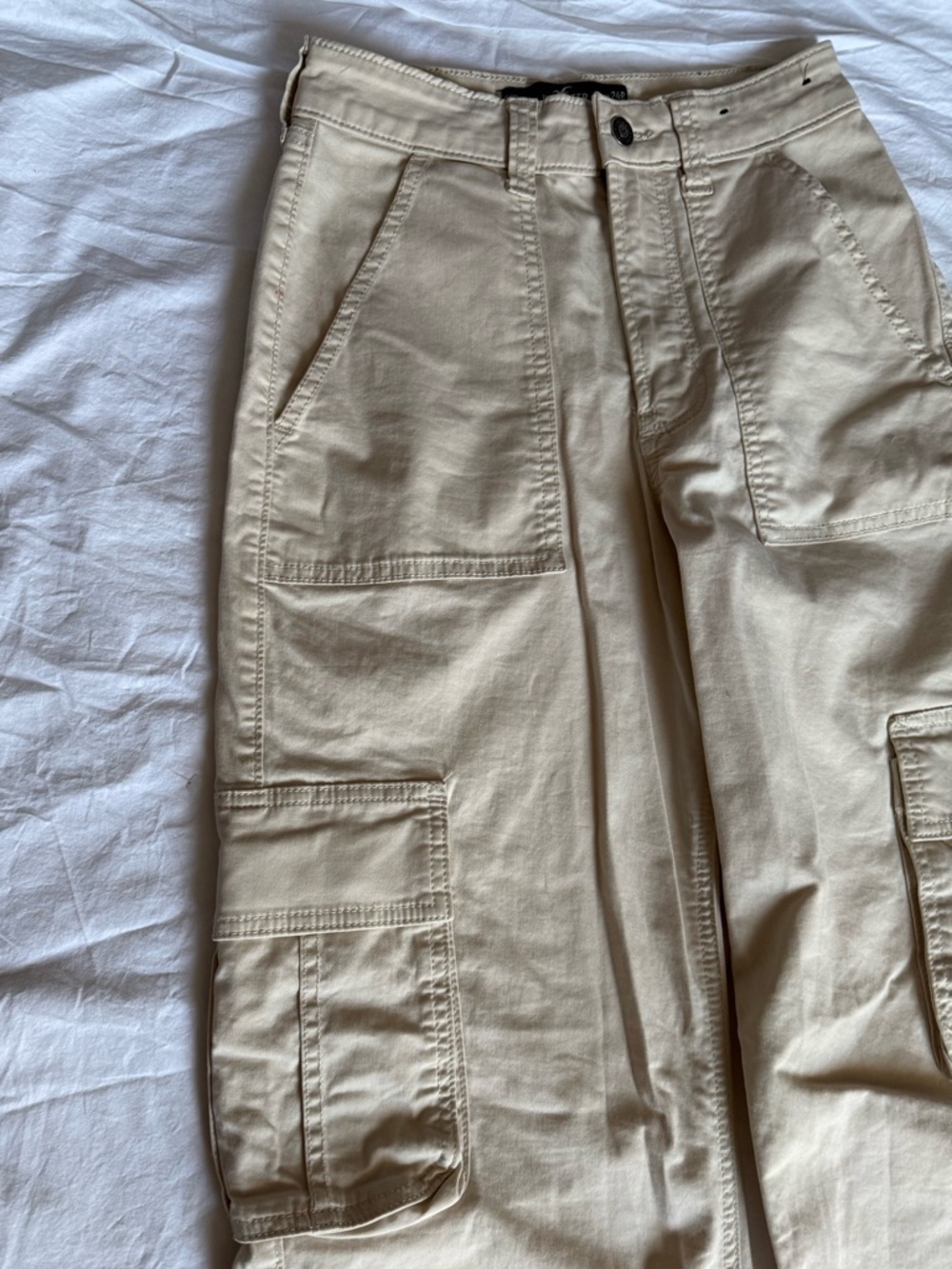 Hollister Khaki Tan Low Rise Baggy Cargo Pants Size 24 - Picture 5 of 10